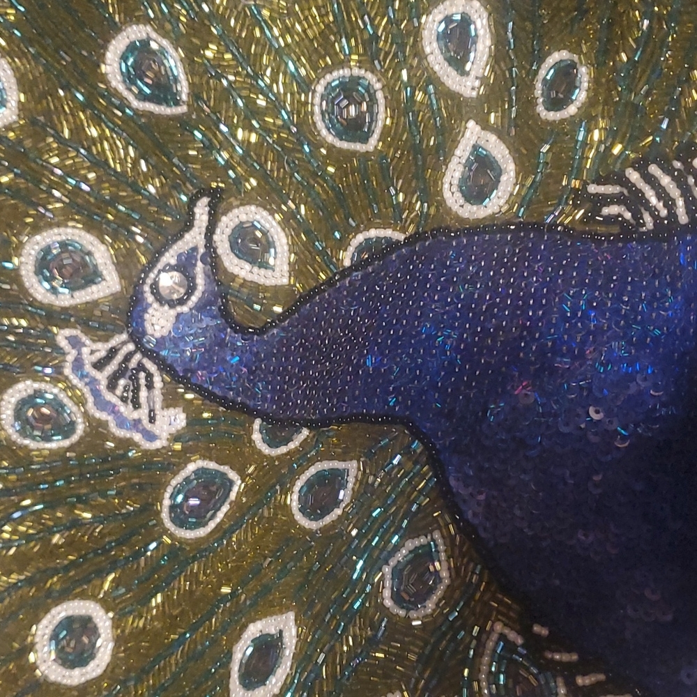 Sharif Peacock beaded bag